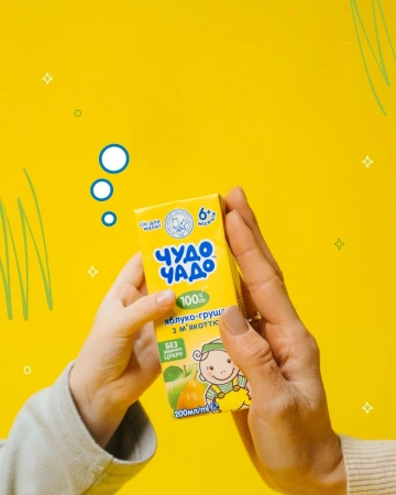 ЧУДО-ЧАДО Сок яблоко- груша с мякотью 200мл